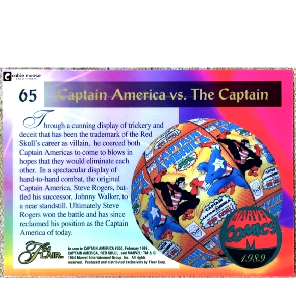 Captain America Trading Card🦸 Marvel Universe 🔥 - Picture 2 of 2